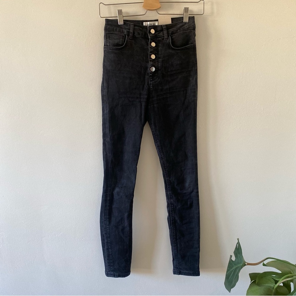NWT Agolde Nico Slim Jeans in faded black size 24